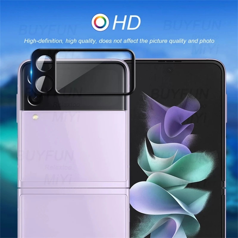 ZFlip3 3D изогнутая Защита объектива камеры для Samsung Galaxy Z Flip 3 Flip3 закаленное стекло