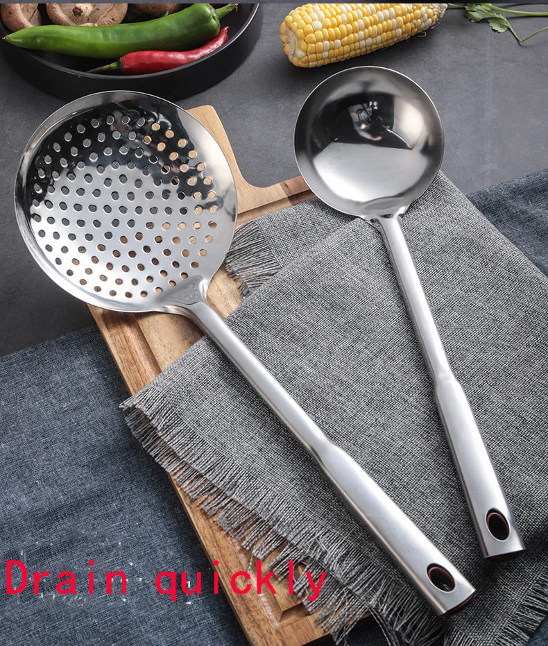 Нержавеющая сталь шумовка ковш сито ложка дуршлаг сетка фритюрница масло для