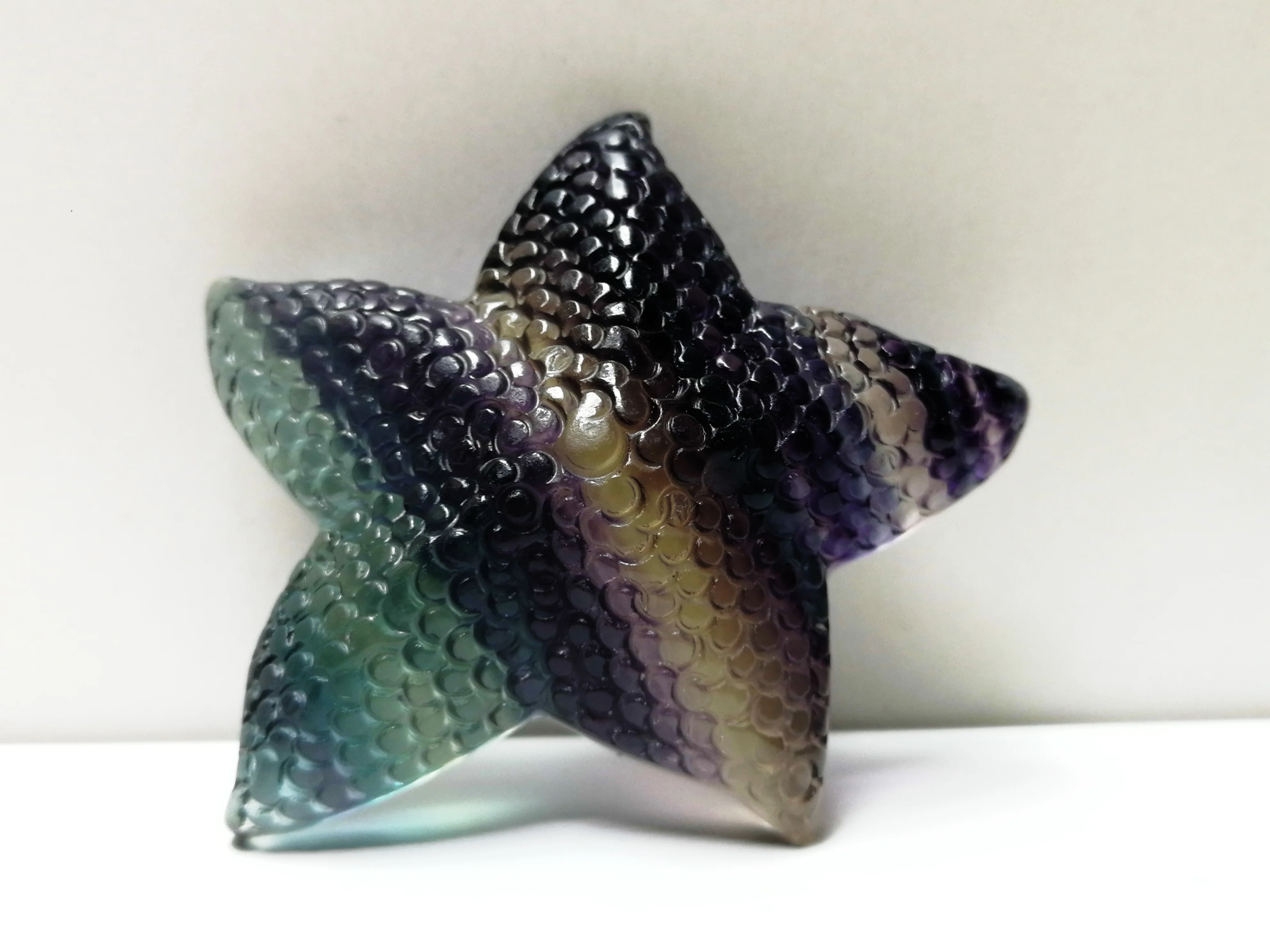 32 5 Натуральный Свежий флюорит резные вручную кусочки морской звезды лечебная