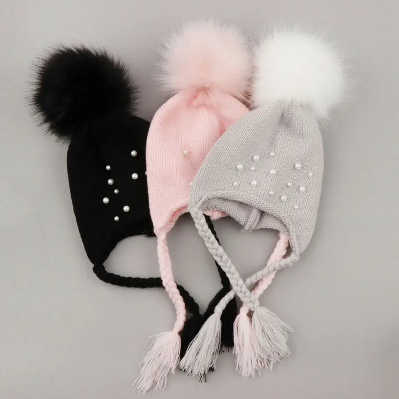 Детские вязаные крючком Beanie Hat Baby для мальчиков и девочек Сезон осень-зима теплая