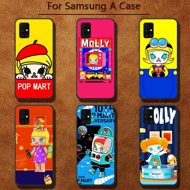 

Cartoon POP MART molly cute Phone Cases for Samsung A91 01 10S 11 20 21 31 40 50 70 71 80 A2 CORE A10