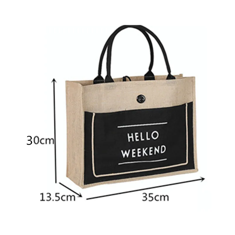 Европейский стиль льняная Хлопковая Сумка-тоут Женская Большая вместительная