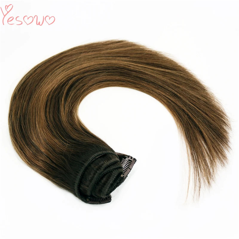 Yesowo 6 шт./компл. для наращивания на всю голову темные корни пианино Цвет смешанный