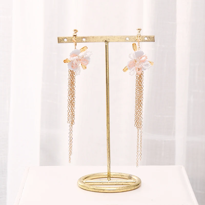 Золотая тиара и корона для королевы принцессы цветок ручной работы Хрустальная