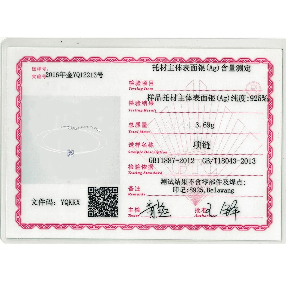 

Wholesale 5PCS Chain Necklace 925 Sterling Silver Gold Color Square Pendant Necklace for Women Wedding Jewelry