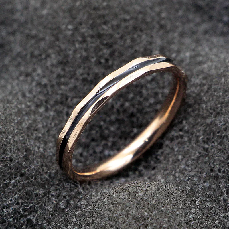 Классические черные кольца керамические из титановой стали для влюбленных