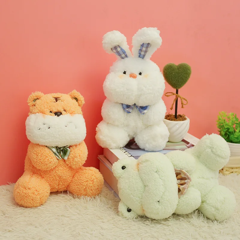 

Fluffy Soft Animal Plush Toy Baby Toys Bag Pendant Bear Frog Rabbit Pig Stuffed Plush Animal Girl Gifts Toys for Children