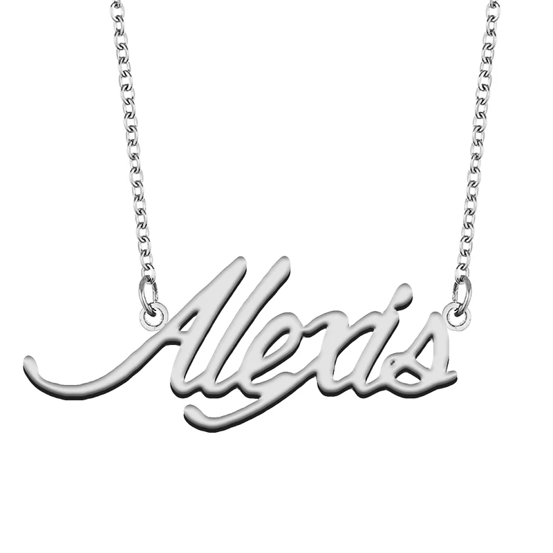 Alexis Custom Name Necklace Customized Pendant Choker Personalized Jewelry Gift for Women Girls Friend Christmas Present