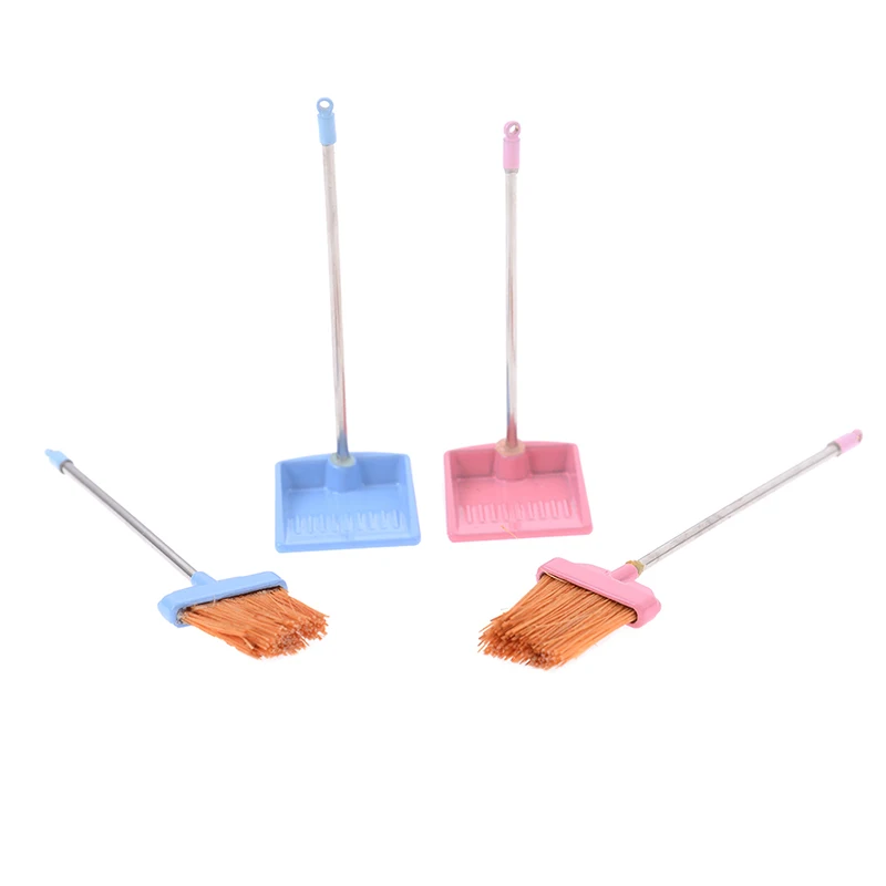 

New Mini Desktop Sweep Cleaning Brush Small Broom Dustpan Set Simulation Furniture Toys