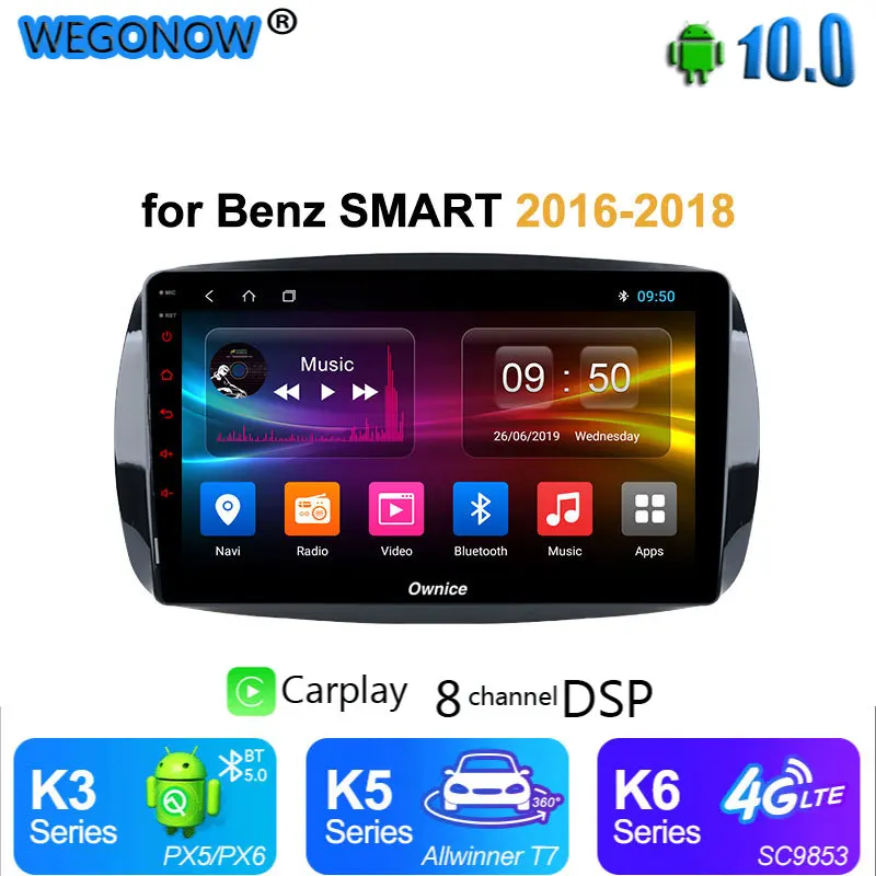 Ownice DSP carplay Android 10 8 Core 360 Panorama 4G LTE автомобильное радио GPS Navi для Mercedes Benz Smart 2016 2017