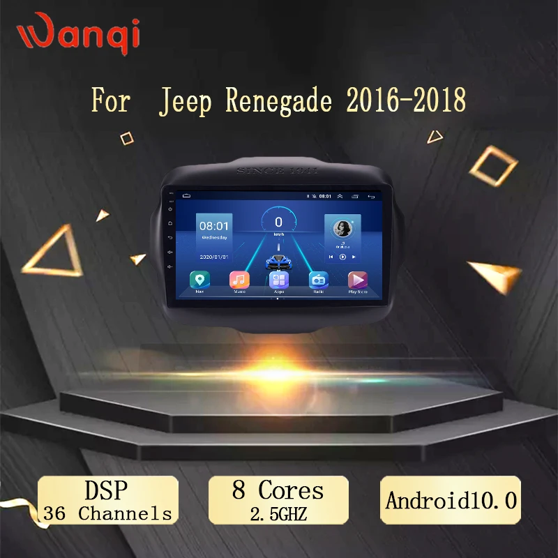 Wanqi 9 &quotAndroid10.0 2.5D полный сенсорный автомобильный dvd плеер с экраном мультимедиа