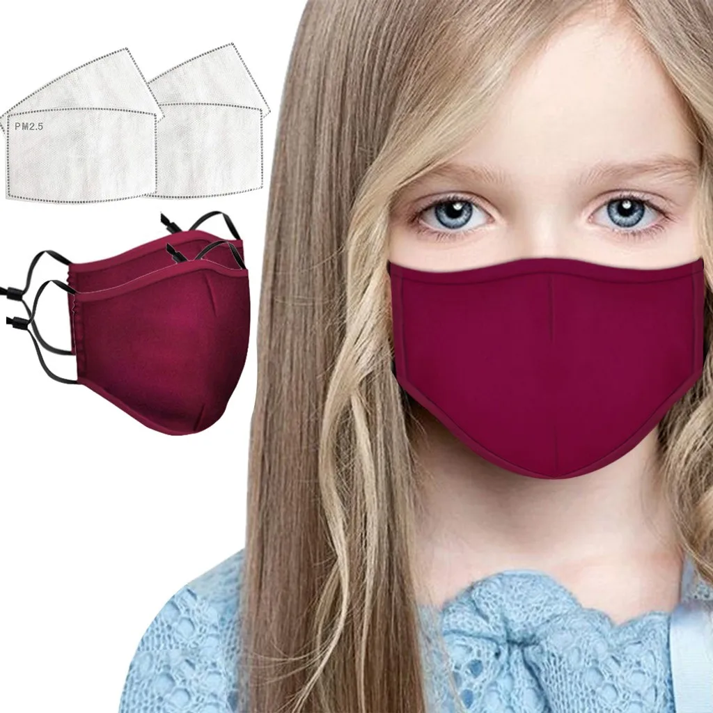 

Kids Adjustable Face mask 2pc Mask +4 pc Filter Reusable Dustproof Mask Mask PM2.5 Pollution Respirator Earloop Bandage Masques