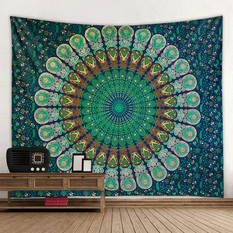 

Indian Mandala Tapestry Wall Hanging Sandy Beach Throw Rug Blanket Camping Tent Travel Mattress Bohemian Sleeping Pad Tapestries