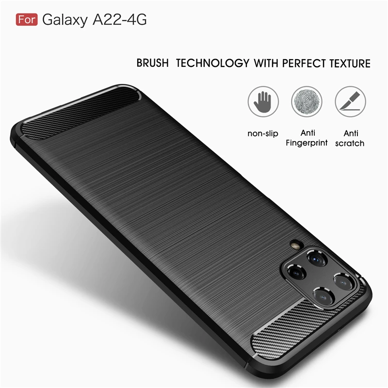 for samsung galaxy a22 case carbon fiber armor hard phone cover for samsung galaxy a22 4g case for samsung galaxy a22 4g 5g a32 free global shipping