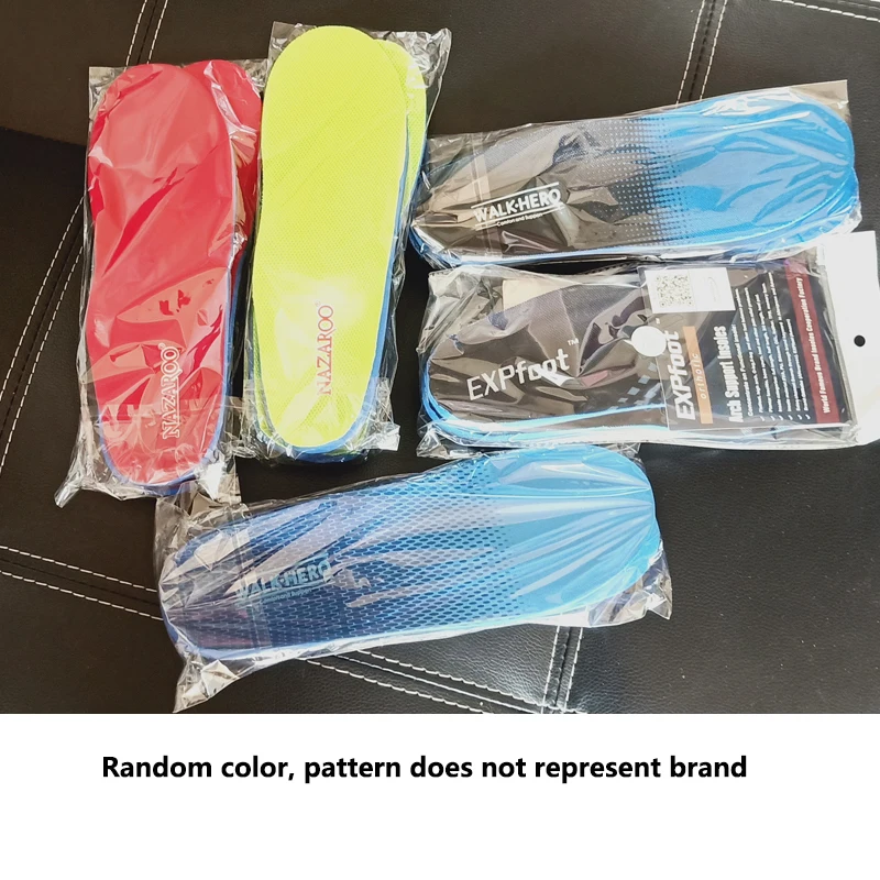 random color Ортопедические стельки EXPfoot для плоскостопия, поддержка свода стопы, ортопедические вставки, подошвенный фасциит, пронация боли в ногах для мужчин и женщин - Цвет: random color