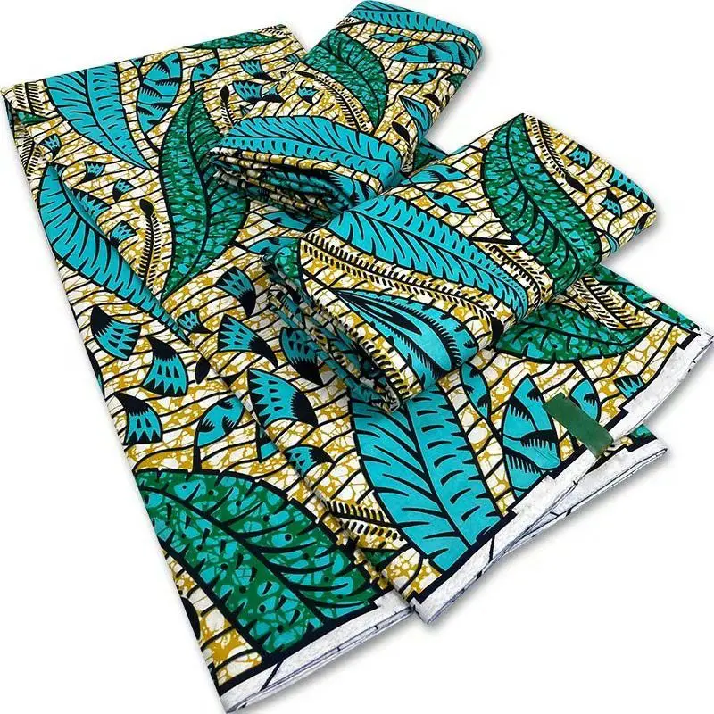 Зеленый Анкара африканский восковой принт 100% хлопковая ткань Binta настоящий воск