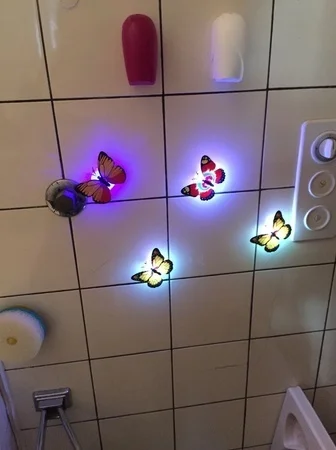 Декоративсветильник присоски носветильник бабочка свет s Цветок фонарь AUG889 | Дом