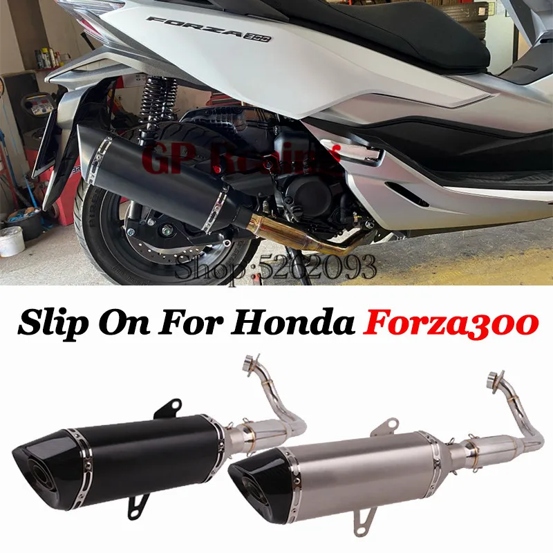 

Slip On For Honda Forza300 2017-2019 Full Motorcycle GP Exhaust System Pipe Front Middle Link Laser Muffler Removeable DB Killer