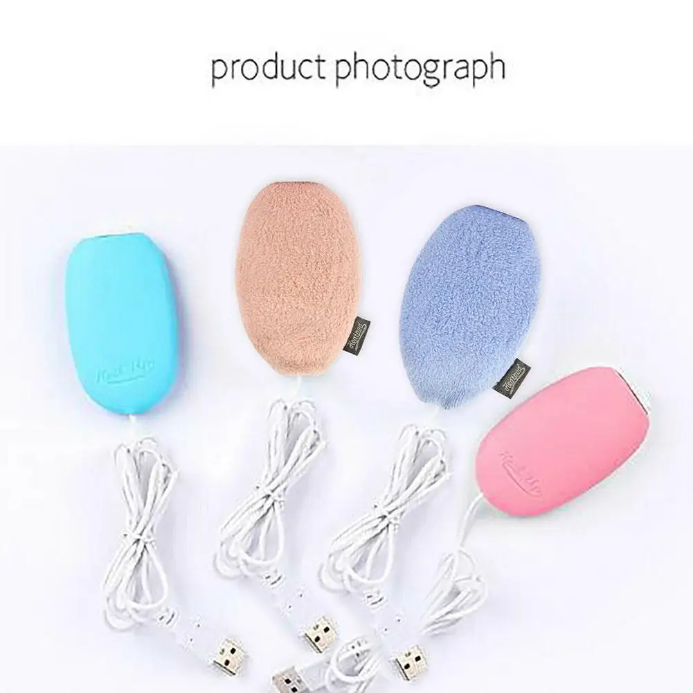 Winter Pocket Electric Heater Warm Heating Tool USB Rechargeable Plush Hand Warmer Heating Pad Reusable 70℃ Hand Warmer