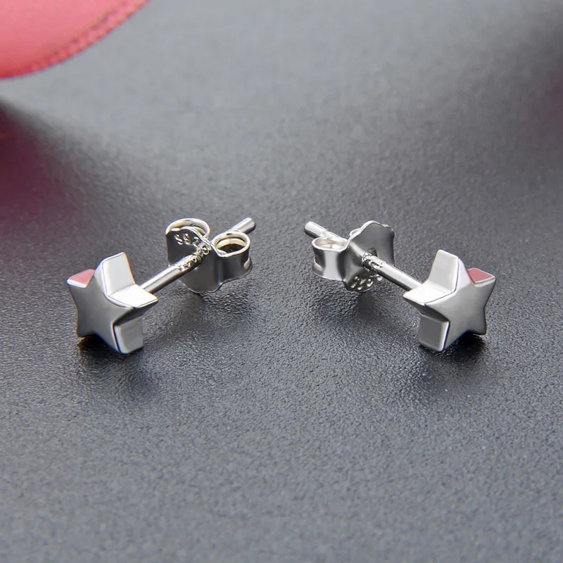 

Korean fashion earrings accessories s925 sterling silver star earrings female simple personality student jewelry