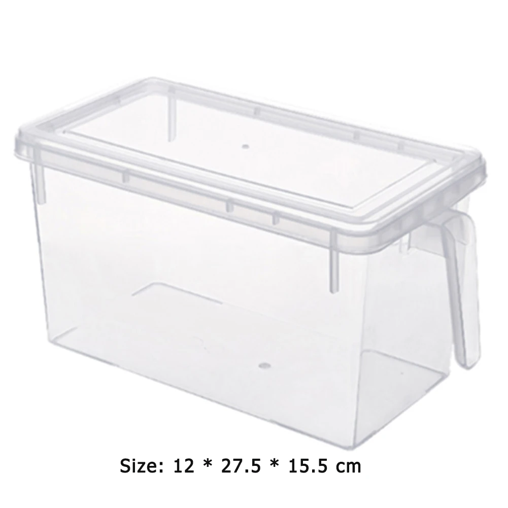 

Kitchen Transparent Storage Box Sealed Jar Grains Beans Storage Food Containers Refrigerator Crisper Freezer Box Space Saver