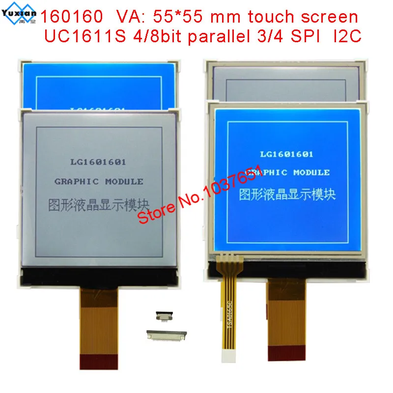 COG 160x160 графический ЖК-дисплей UC1611 SPI IIC I2C параллельный интерфейс 3 v FSTN синий экран