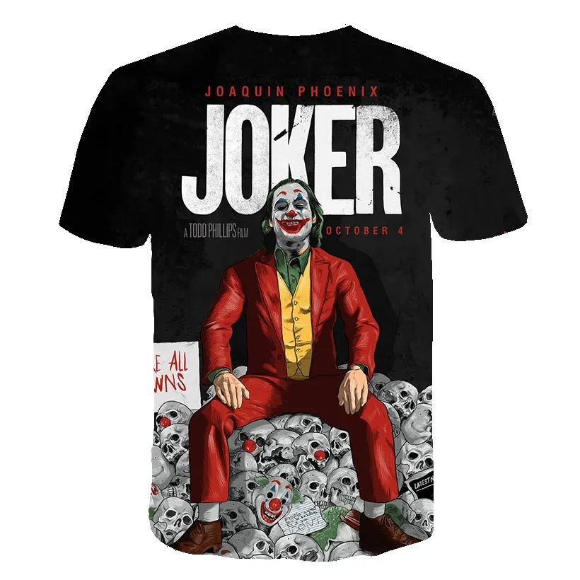 Размера плюс XXL-5XL Cool "," Джокер " Новая летняя футболка почему так серьезно Harajuku футболка круглый вырез горловины с оборками повседневные футболки Homme De Marque