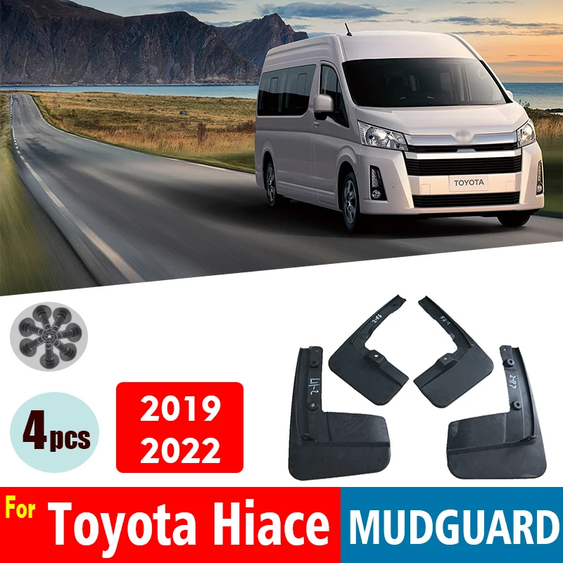 Front Rear 4pcs FOR Toyota Hiace 2019-2022 Mudguards Fender Mud Flap Guard Splash Mudflaps Car Accessories Auto Styline Mudguard