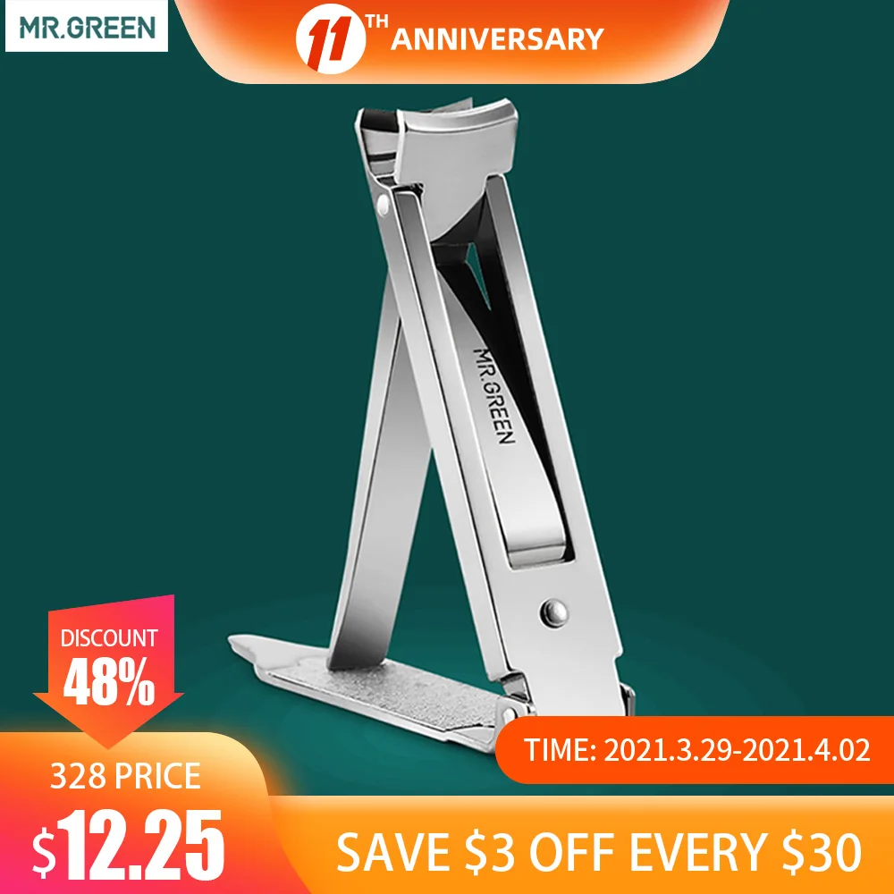 MR.GREEN ультра тонкий складной ручной Toe маникюрные ножницы резак триммер