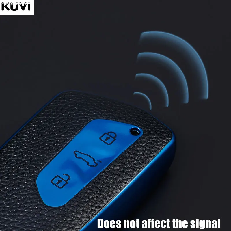 Кожаный ТПУ чехол для автомобильного ключа с дистанционным управлением VW Volkswagen