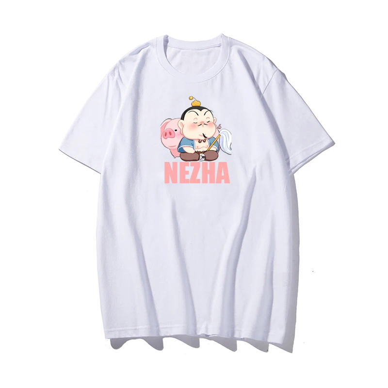 

'NE ZHA:I'm the destiny'Couple short sleeve printed T-shirt 688