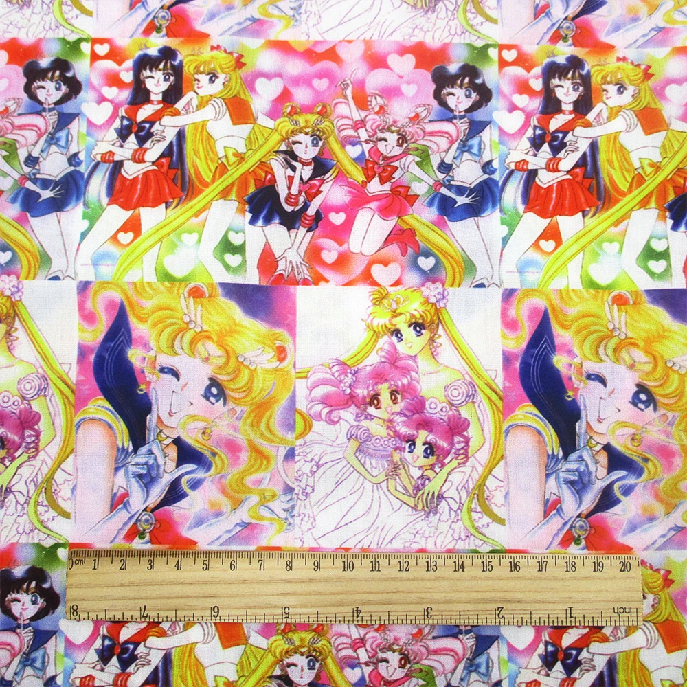 50*145 см из хлопково полиэстеровой ткани с принтом ткань DIY лоскутное Telas работа