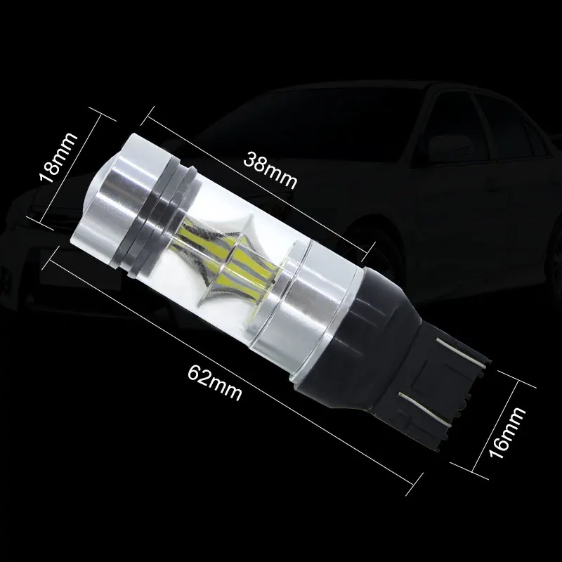 2x T20 7443 W21/5 Вт 1200LM 992 светодиодный фонарь 100 3030 20SMD автомобильный противотуманный