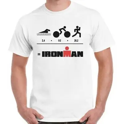 Триатлон Ironman Cycle Run swim 140 6 70 3 Finisher Ретро футболка 135|Мужские футболки| |