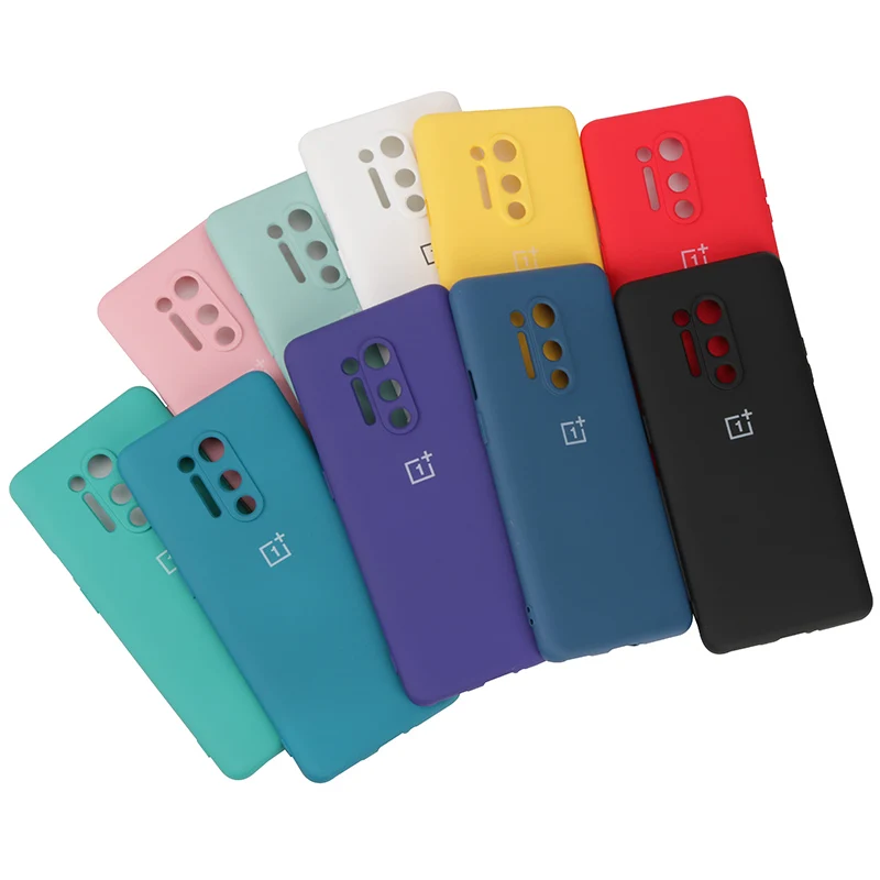Оригинальный чехол Oneplus 8 8pro из жидкого силикона защитный с мягкой отделкой для One