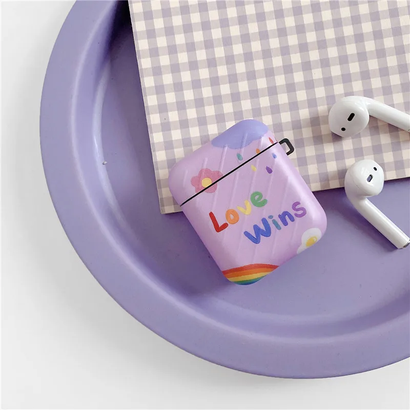 Чехол с мультяшными буквами для Airpods модный милый силиконовый чехол наушников