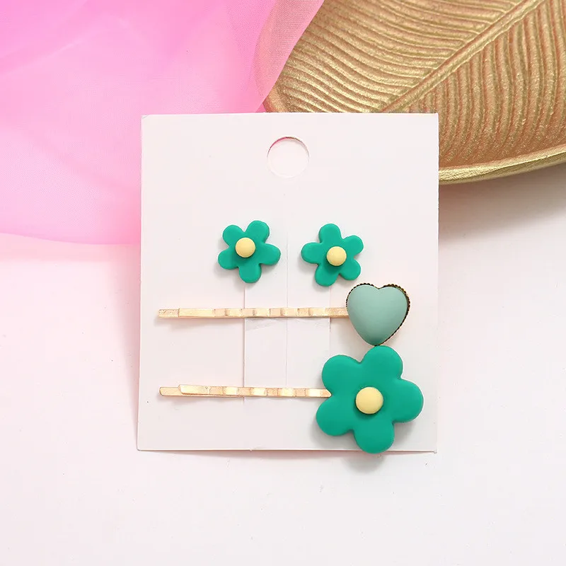 Новинка 2020 Детские милые клипсы для волос Цветные Цветочные аксессуары |