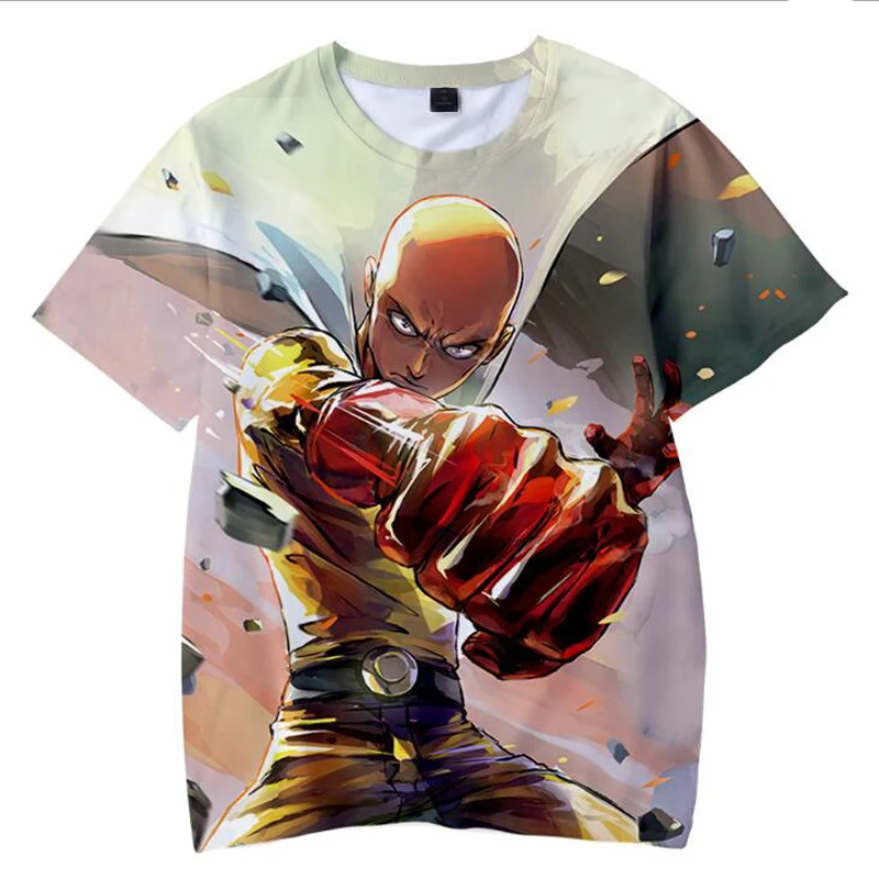 

Japanese anime one punch T-shirt men and women 3D short-sleeved shirt men and women Sa Yu Oppai printed T-shirt summer Cosplay
