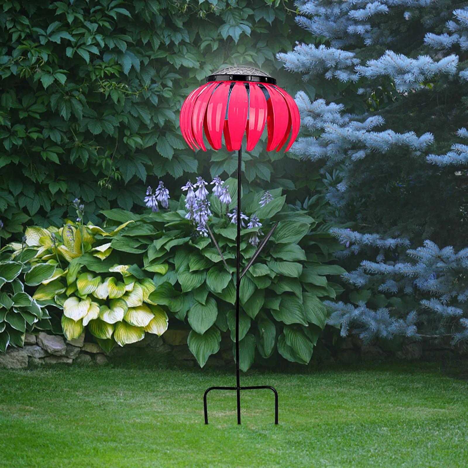 

40# Flower Shaped Led Light Garden Decoration Plug-in Solar Lawn Light Garden Decor Gardening Lamp Stakes Dcoration De Jardin