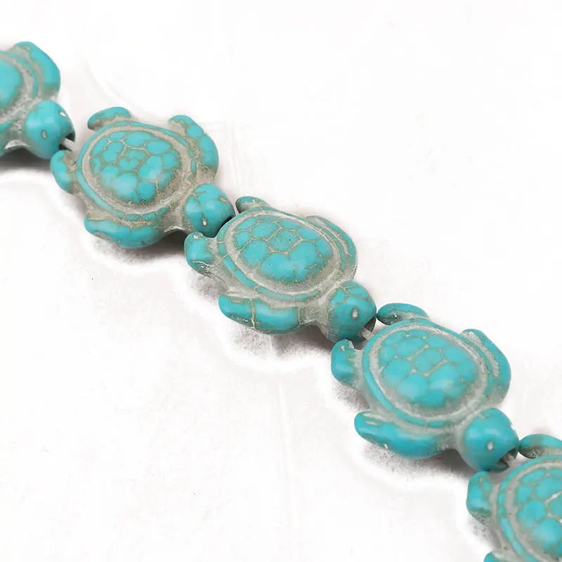 14x18 мм женские бусины из одной нити Howlite вырезанная черепаха в форме разделителя DIY Декор женские вечерние ювелирные изделия