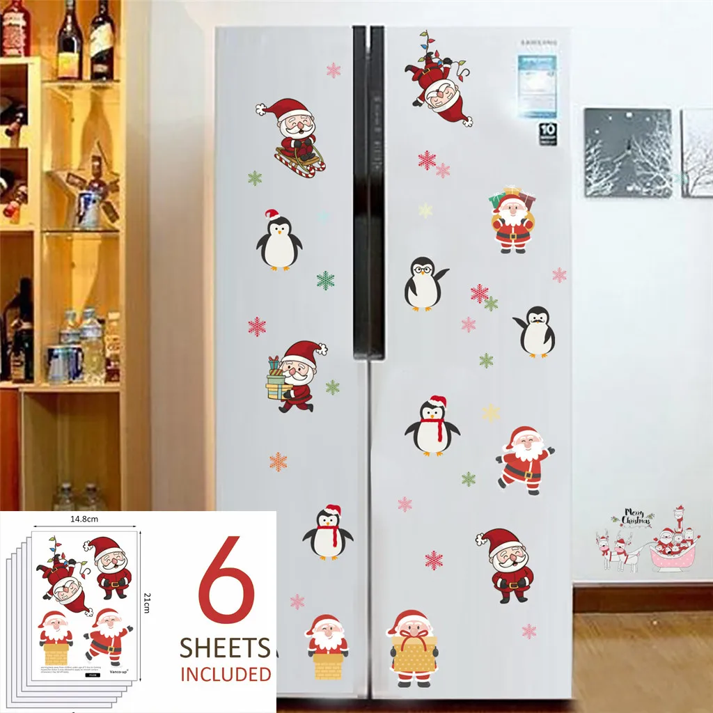 Наклейки на окна Рождественские декоративные наклейки сделай сам