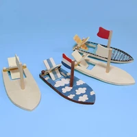 diy kits wooden sailboat ship model painting educational children kids kindergarten decoration gift