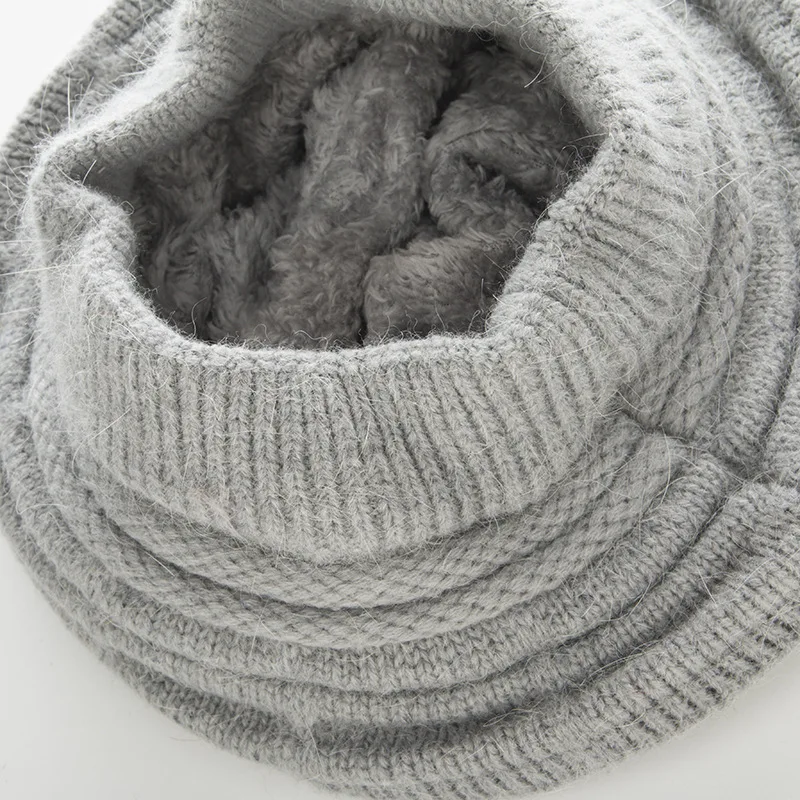 Женский зимний теплый флисовый Берет шерстяной жаккардовый Полосатый Вязаный