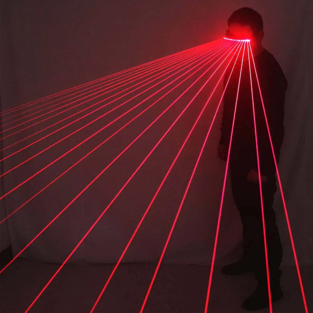 Скидка Светодиодный ные очки с лазерным излучением, реквизит для профессиональных представлений, сценическая одежда, перезаряжаемые солнцезащит...