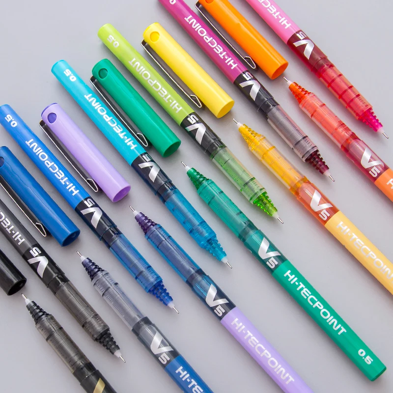 12 шт. пилот BX V5 на водной основе прямые жидкости с гелевыми чернилами Stylo Kawaii