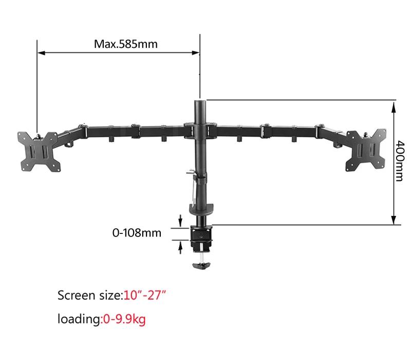 Настольная подставка для компьютера 10-27 дюймов 360 градусов | Электроника