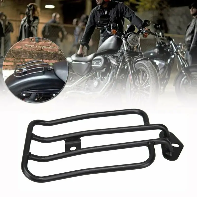 

Honhill Rear Luggage Rack Rear Carrier Solo Seat For Harley Sportsters Iron 48 883 XL1200 2004 2015 2016 2017 2018