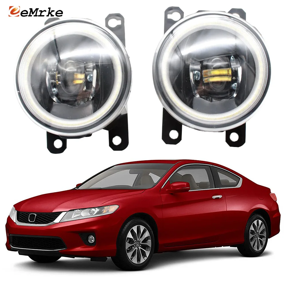 

Car LED Angel Eye DRL Daytime Running Lights for Honda Accord Coupe CT2 EX EX-L 2D 2013 2014 2015 Fog Lights Lamp Cut-Line Lens