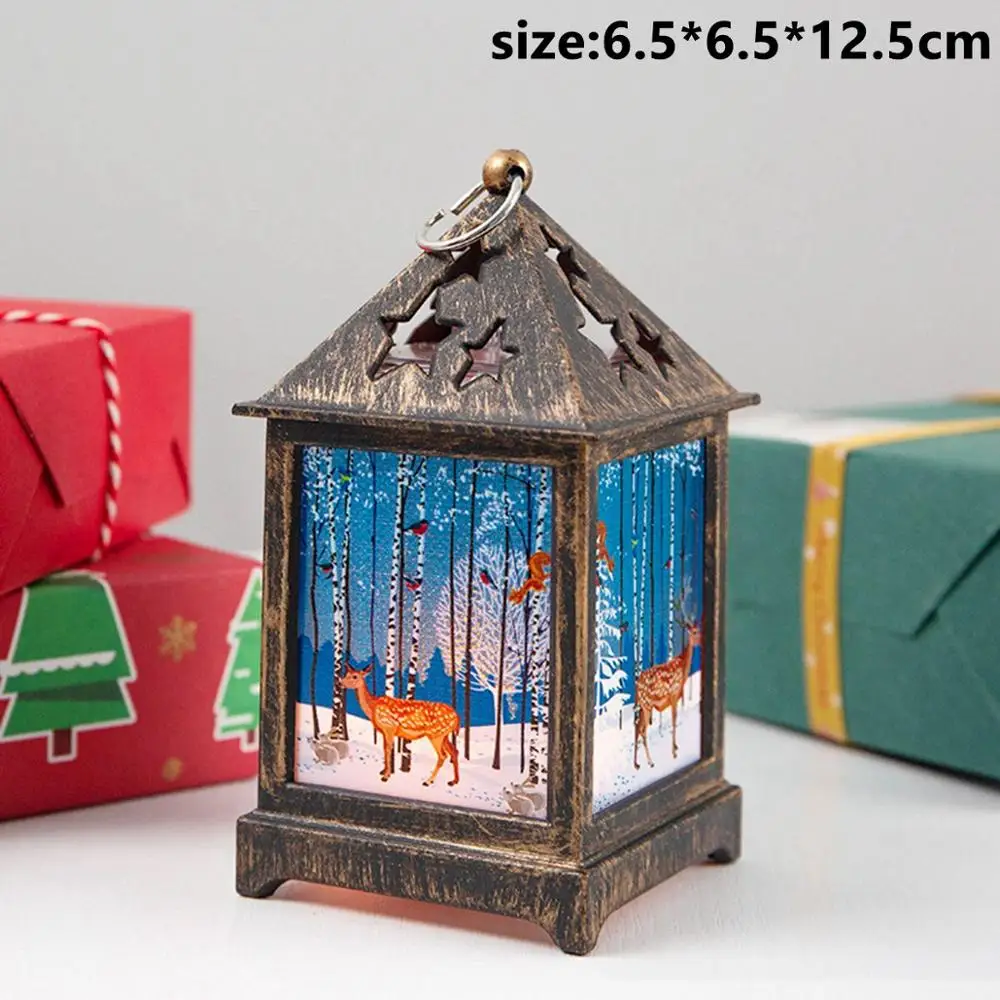 Xmas Light 2 Taoup Счастливого Рождества светодиодный свет Подвески Висячие украшения Рождественская Украшение стола для дома Рождественские Санта Клаус огни снеговик - Цвет: Xmas Light 2