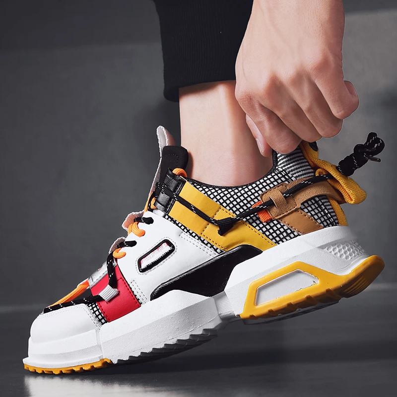 Мужские брендовые кроссовки Bomlight модная повседневная кожаная обувь высокого